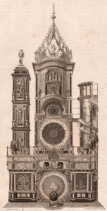 フランス、ストラスブールの聖母大聖堂にある天文時計の立面図 作： Unknown