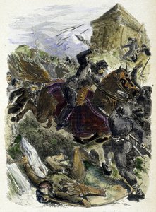賄賂をもらった教皇の一団と戦う皇帝オトン - モーリス・ラシャトレ著「教皇の歴史」より 作： Unknown artist