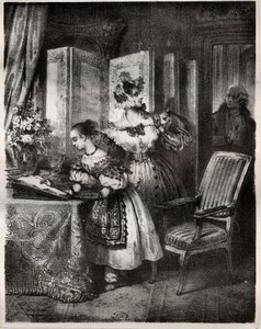 コタン夫人（ソフィー・コタン・ロスタン）（1770-1807）の小説「マルヴィナ」のための19世紀のエングレーヴィング - 個人蔵 作： Unknown artist