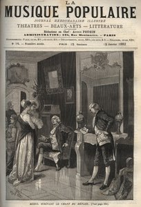 Etienne Nicolas (Etienne-Nicolas) Mehul (1763-1817) 作家 "Le chant du depart" (革命の歌、自由への賛歌) - 絵入り週刊新聞 "La musique populaire" に掲載された彫刻 - 1882年