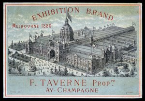 メルボルンでのブランド展示会 1880年F.タヴェルヌ シャンパーニュ 作： Unknown artist