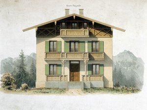 ドイツの家のファサード 作： Unknown artist