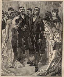 有名なダイヤモンド。19世紀初頭、偽物のリージェントを見せる銀行家ヴァネラーベルグ。Adolphe BITARDの "Les arts et metiers illustres "に掲載された1885年のエングレーヴィング。 作： Unknown artist
