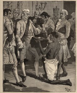 有名なダイヤモンド：1809年にポルトガルのジョアン6世（クレメントと呼ばれるジョアン6世）（1767-1826）がブラジル皇帝に贈った「不思議の中の不思議」のこと。Adolphe BITARDの "Les arts et metiers illustres "に掲載された1885年のエングレーヴィング。 作： Unknown artist