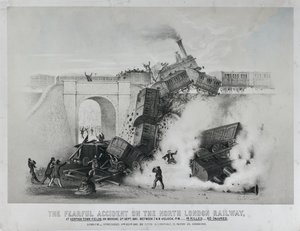 ケンティッシュ・タウン・フィールズでのノース・ロンドン鉄道における恐怖の事故 作： Unknown artist