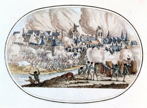 連邦主義者の反乱。1794年、イギリス軍からトゥーロンを占領し、若き日のボナパルトが頭角を現した。 作： Unknown artist