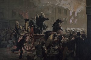 消防車 19世紀後半 （カラーリトグラフ 作： Unknown artist