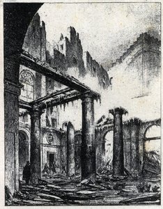 1838年、パリのイタリア劇場の火災 作： Unknown artist