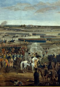 第一帝国。皇帝ナポレオン1世（1769-1821）（白馬に乗って）ライプツィヒの戦い（国盗り合戦）10月16～19日 作： Unknown artist