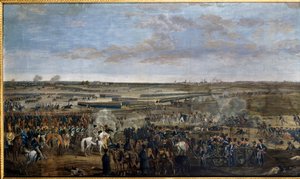 第一帝国。皇帝ナポレオン1世（1769-1821）（白馬に乗って）ライプツィヒの戦い（諸国民の戦い）にて10月16日～19日 作： Unknown artist