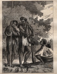 キャプテン・ジェームズ・クック（1728-1779）による第一回目の航海（1768-1771）：ネオ・ゼランディーズ（Neo Zelandaise）の家族 - 図版は "The Great Mariners of 18th century "より引用。
