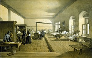 フローレンス・ナイチンゲール（1820～1910）1855年頃、トルコのスクタリの病院にて 作： Unknown artist