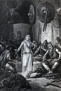 マルセイユ財団（紀元前600年）：ギリシャの船乗りが到着した日、ナム族の長は食事を催し、その間に娘のギュプティス（またはペッタ）が杯を持って妻を選ばなければならないとします。宴会にはギリシャ人も招待され、その 作： Unknown artist