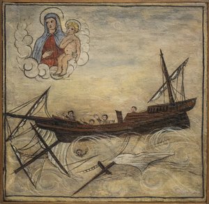 元ヴォト（ex voto）の船員は、ナポリ近郊のトッレ・デル・グレコのカルミネ教会から来る海の危険に生き残った船員の献身と感謝の誓いとして、人気のあるオファーをする