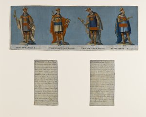 4つのインカ王：Tupac Yupanqui、Huayna Capac、Huascar Inca、Atahuallpa、19世紀初頭 作： Unknown