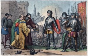 ヴォルテッラの街の鍵を受け取るフランチェスコ・フェルッチ（1489-1530） - 「Usi e Costumi di Tutti i Popoli dell