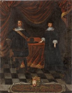 Frederic III de Holstein Gottorp et Marie Elisabeth de Saxe - ホルシュタイン＝ゴットープ公爵フレデリック3世（1597-1659）と公爵夫人マリー・エリザベート（1610-1684）、アノニマス.油彩・キャンバスサイズ：103,5x79,5cm。ストックホルム国立博物館 作： Unknown artist
