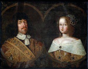 デンマークのフレデリク3世とブランズウィック-リューネブルクの妻ソフィアアマリア、1643年頃（キャンバスに油彩） 作： Unknown artist