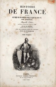 アンケティルの "Histoire de France "の正面図。1838. 作： Unknown artist