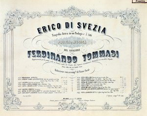 スウェーデンのヘンリーの正面図、フェルディナンド・トンマシーのオペラ 作： Unknown artist