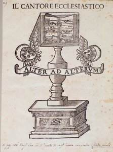 ジュゼッペ・フレッツァ・ダッレ・グロッテの「Il cantore ecclesiastico」の扉絵。 作： Unknown artist