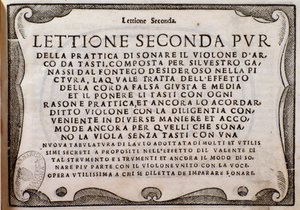 シルベストロ・ガナッシ・ダル・フォンテゴの「Lettione Seconda」の扉絵 作： Unknown artist