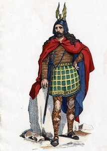 ローマ帝国の支配下にあったガリアの指導者-「The Civil and Military Costumes of the French through the centuries Paris F. Roy 1882」による。 作： Unknown artist