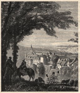 ガルジレス・ダンピエール (Gargilesse Dampierre) - Indre - France - "PATRIE" の刻印 - DESCRIPTION PECTURESSE DE LA FRANCE EN 6 VOLUES BY LUCIEN HUARD - 19世紀末 作： Unknown artist
