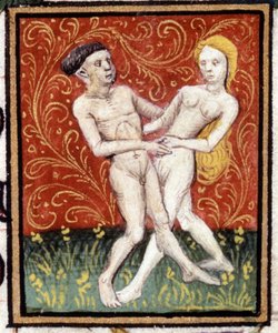 ジェミニホロスコープのミニチュア。15世紀の写本。ミラノのBibl.Trivulziana, Milan。 作： Unknown artist