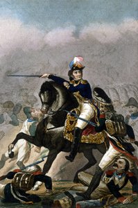 エスリングの戦い（1809年5月21日～22日）におけるモンテベロ公爵ジャン・ランヌ将軍（1769～1809年）のエングレーヴィング（19世紀）。.ミラン 作： Unknown artist