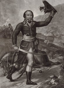 フランス共和国軍の将校服を着たトマ・アレクサンドル・デュマ将軍 -Alexandre Davy de la Pailleterie said Dumas (1762-1806) フランスの作家アレクサンドル・デュマの父であるフランス人将校 父 - le general Thomas Alexandre Davy de la Pailleterie (1762-1806) 作： Unknown artist
