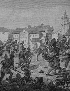 ドイツ農民戦争（1524-1526）：ヴァインスベルクの嵐 作： Unknown artist