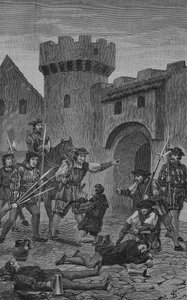 ドイツ農民戦争（1524-1526）：マルバッハのロバの門 作： Unknown artist