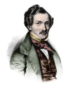 Gilbert Duprez (1806 - 1896), French tenor - フランス人テノール歌手 Gilbert Louis Duprez (1806 - 1896) の肖像。
