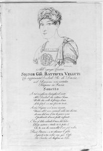 ジョヴァンニ・バティスタ・ヴェルーティ（1781-1861）、最後のオペラの去勢者。 作： Unknown artist