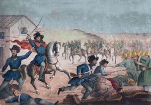 ゲッラ・グランデ1846年2月8日、サン・アントニオの戦いでのガリバルディ - ウルグアイ - ウルグアイ内戦：2月8日、ウルグアイのサン・アントニオの戦いでのジュゼッペ・ガリバルディ