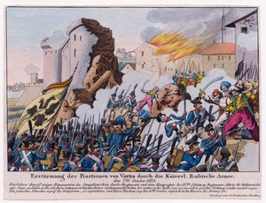 Guerre russo-Turque de 1828-1829 - The storming the bastions of Varna by September 1828 par Anonymous 作： Unknown artist