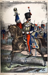 フランス軍のガイド。19世紀のエングレービング。 作： Unknown artist