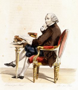 Lamoignon de MalesherbesのGuillaume Chretien（ギョーム・シュレティアン）（1721-1794）。フランスの政治家。1838年のエングレーヴィング