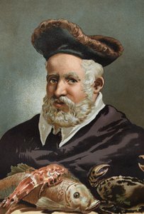 ギヨーム・ロンドレ（Guillaume Rondelet）博物学者、フランスの医学者。1507-1566.ルイ・フィギエの「La Ciencia y sus Hombres」の後。バルセロナ 1881