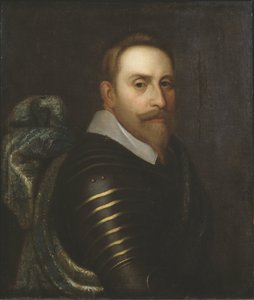 Gustave II Adolphe, dit le Grand ou le lion du Nord - スウェーデン国王グスタフ2世アドルフ（1594-1632）の肖像、アノニマス 。キャンバスに油彩。寸法：76x64 cm。ストックホルム国立博物館 作： Unknown artist