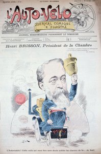 自動車に乗ったアンリ・ブリッソン（会議所会長）-1897年11月14日付「自動車」（パリ市立図書館）。 作： Unknown artist