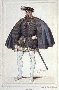 フランス王アンリ2世（1519年～1559年）の1830年のエングレーヴィング 作： Unknown artist