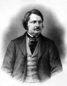 オノレ・ド・バルザック (1799-1850) フランスの小説家。 1840年（彫刻） 作： Unknown artist