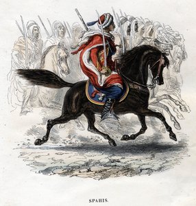 ホースバック・スパヒス。1844年に描かれたもの。