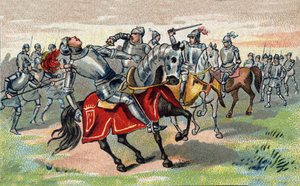 百年戦争：ジャン・タルボット（1390-1453）（ジョン・タルボット）1st Earl of Shrewsbury, 7th Baron Talbot 1424年にガーター勲章を受章 1453年にカスティヨンの戦いで戦死 クロモリトグラフィー 作： Unknown artist
