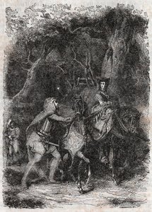 ロドモンが描いたHypalca Arreted - 1851年に出版された、アリオストことLudovico Ariostoの「激情のロラン」（Orlando furioso）（16世紀）の版画 - トレッサン伯爵がイタリア語から翻訳し、Gustave Harvardが出版した版 1851年 作： Unknown artist