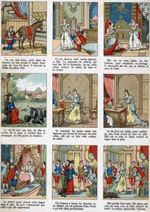 シャルル・ペローの物語「ロバの皮」の挿絵。