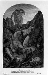 詩人ジョン・キーツ(1795-1821)の「ハイペリオン」の挿絵 19世紀 作： Unknown artist