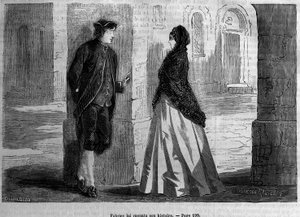 1872年の「Le Diary du dimanche」に掲載されたスタンダールの「La Chartreuse de Parma」の挿絵。 作： Unknown artist